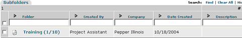 Subfolders in Communications